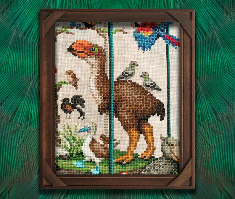 Extraordinary Birds - Stitch Along Cross Stitch Pattern - PDF Instant Download
