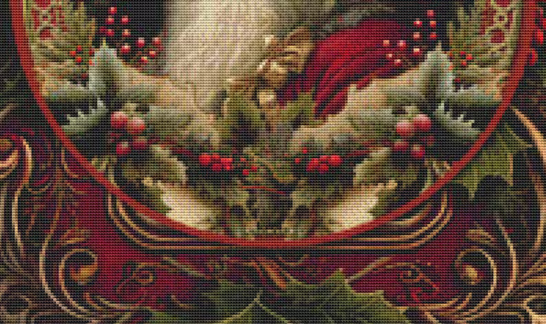 Victorian Santa (Small) counted cross stitch pattern by Ivy Cottage Home (Digital Format)
